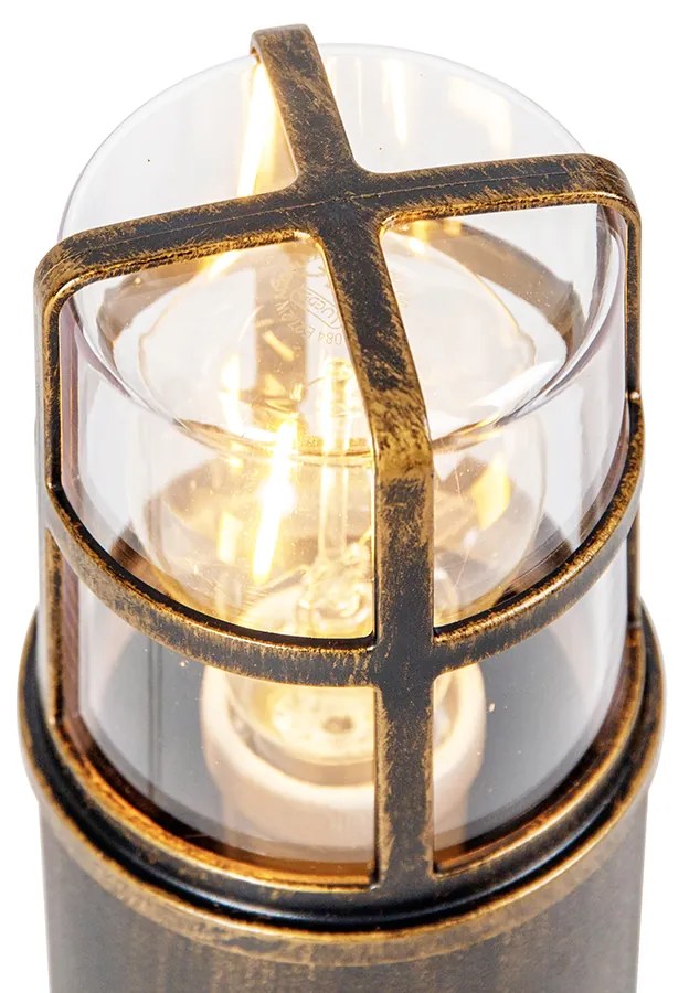 Candeeiro de pé vintage para exterior dourado antigo IP54 50 cm - Kiki Moderno