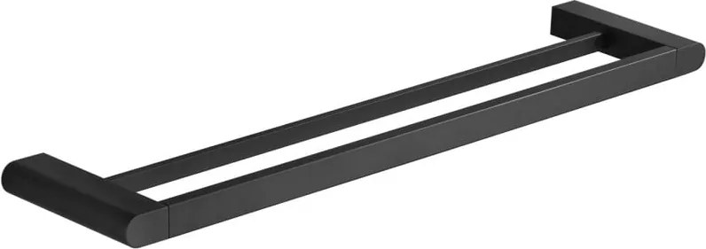 Mexen Adox suporte de toalha duplo, preto - 7018225-70