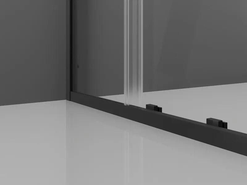 Mexen Exo-S cabine de duche deslizante 120 x 90 cm, transparente, preta - 8151-120-090-70-00