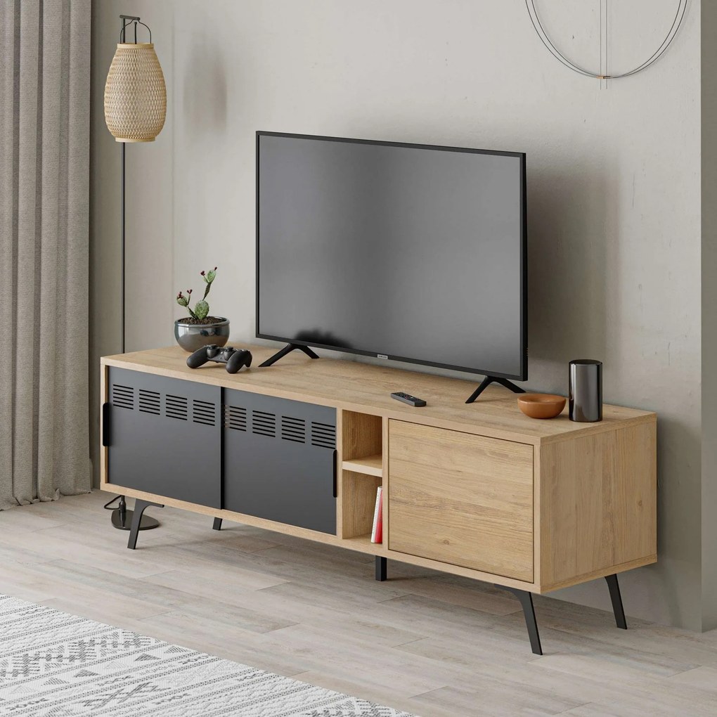 Estante Lima – Nogueira Preta – 90x180x20 cm