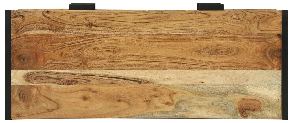 Mesa de Consola 90x35x80 cm Madeira Sólida Acácia
