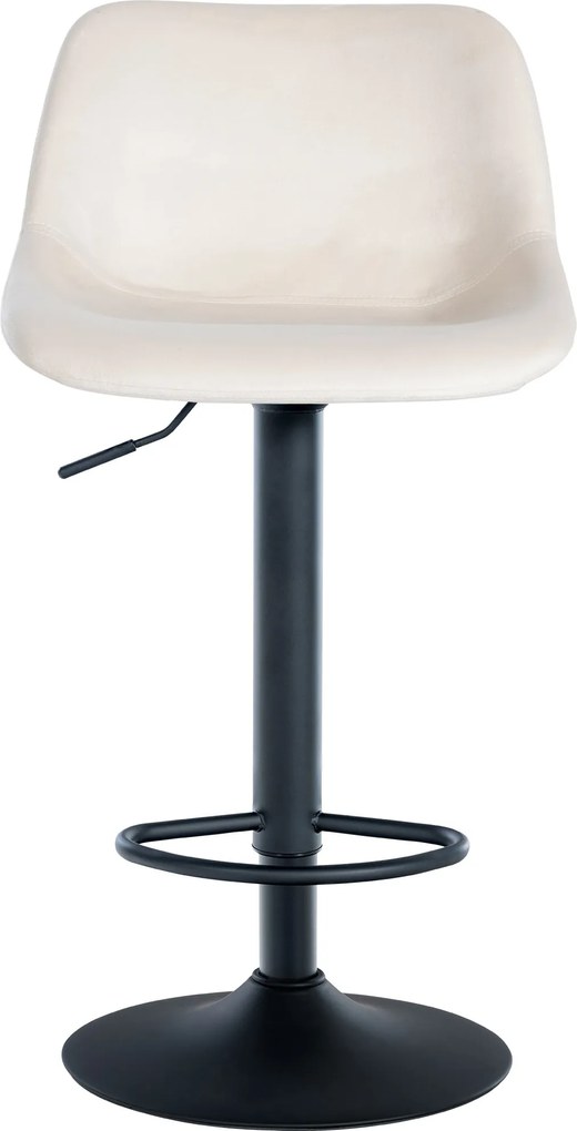 Banco de bar Loft Veludo creme