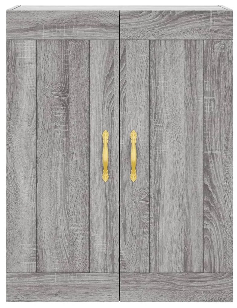 Armário de parede 69,5x34x90 cm deriv. madeira cinzento sonoma