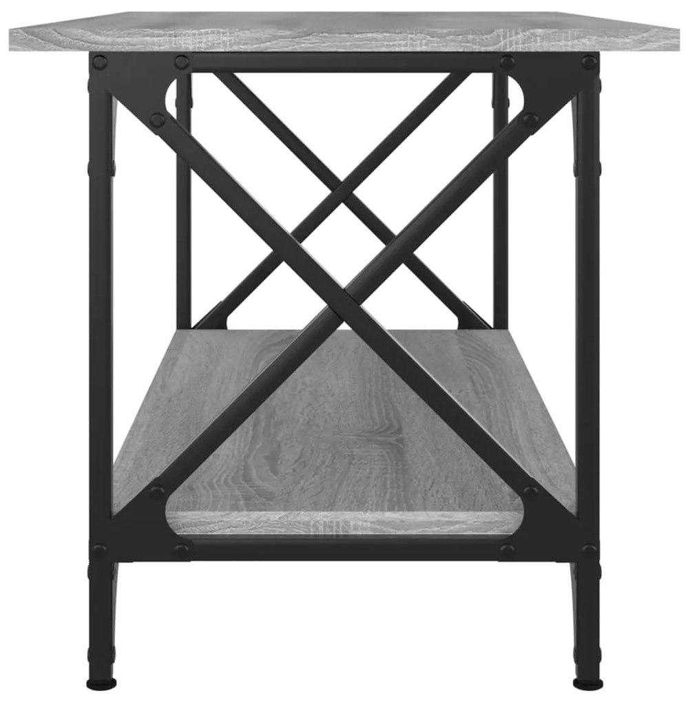 Mesa de centro 80x45x45cm derivados madeira/ferro cinza sonoma