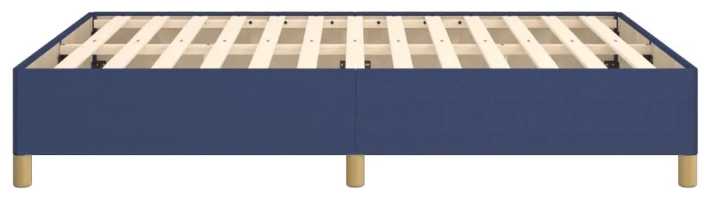 Estrutura de cama sem colchão 140x190 cm tecido azul