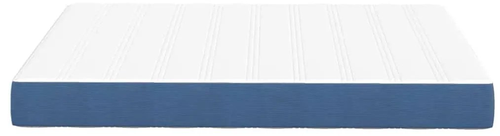 Colchão de Molas Pocket vidaXL Azul Médio 140x190x20 cm Tecido