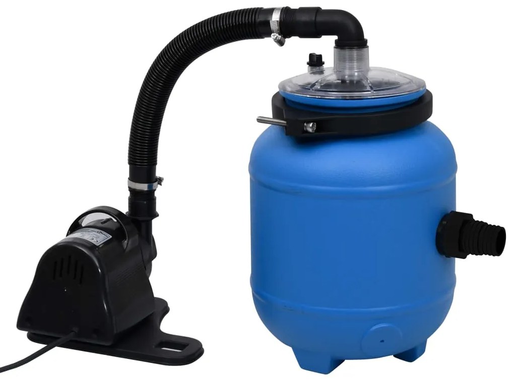 Bomba de filtro para piscina 4 m³/h preto e azul