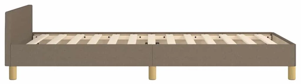 Estrutura cama sem colchão 100x200 cm tecido cinza-acastanhado
