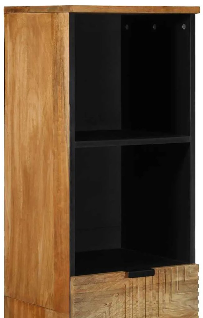Armário de casa de banho 38x33x160 cm mangueira maciça castanho