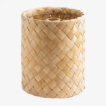Abajur De Madeira Tabita ↑30 Cm - Sklum