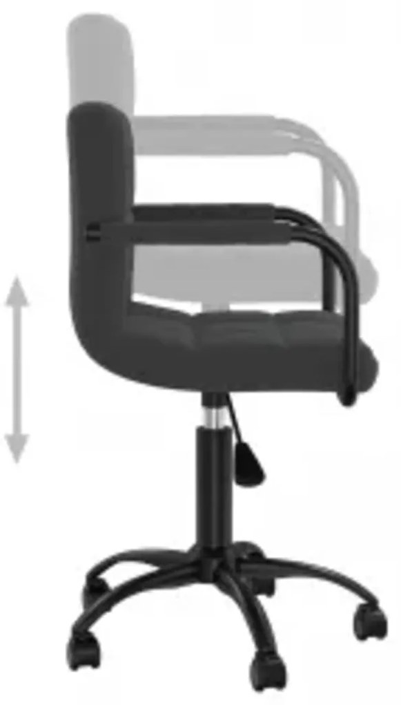 Cadeiras de jantar giratórias 6 pcs veludo preto