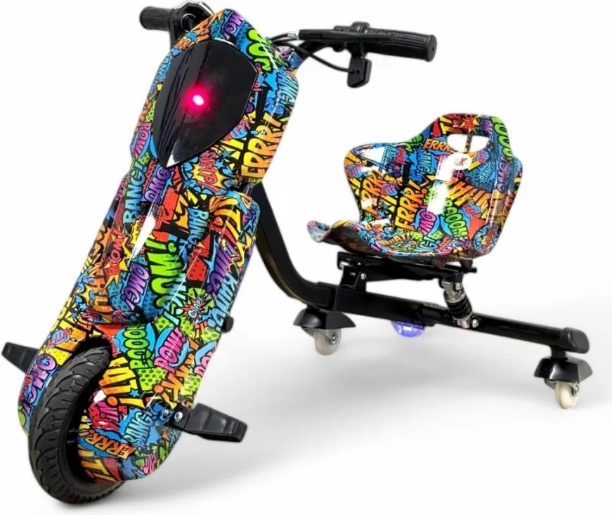 Triciclo eléctrico Crianças Drift Trike 250W 36V litio Grafitti 24