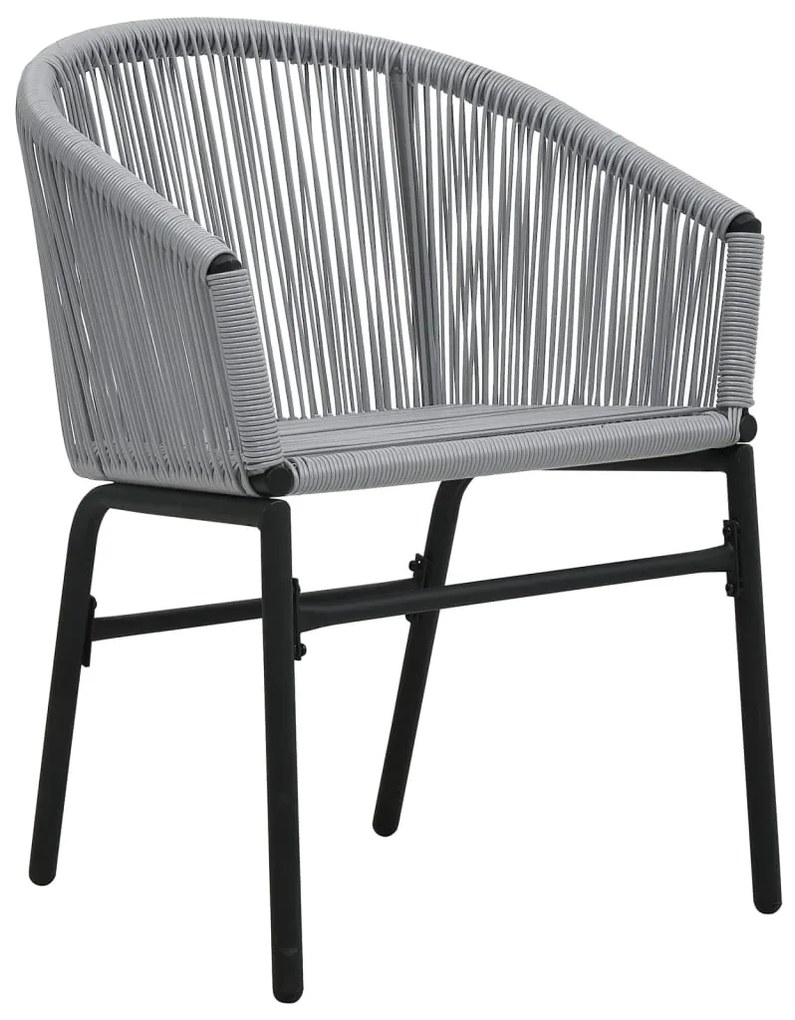 Cadeiras de jardim 2 pcs vime PE antracite