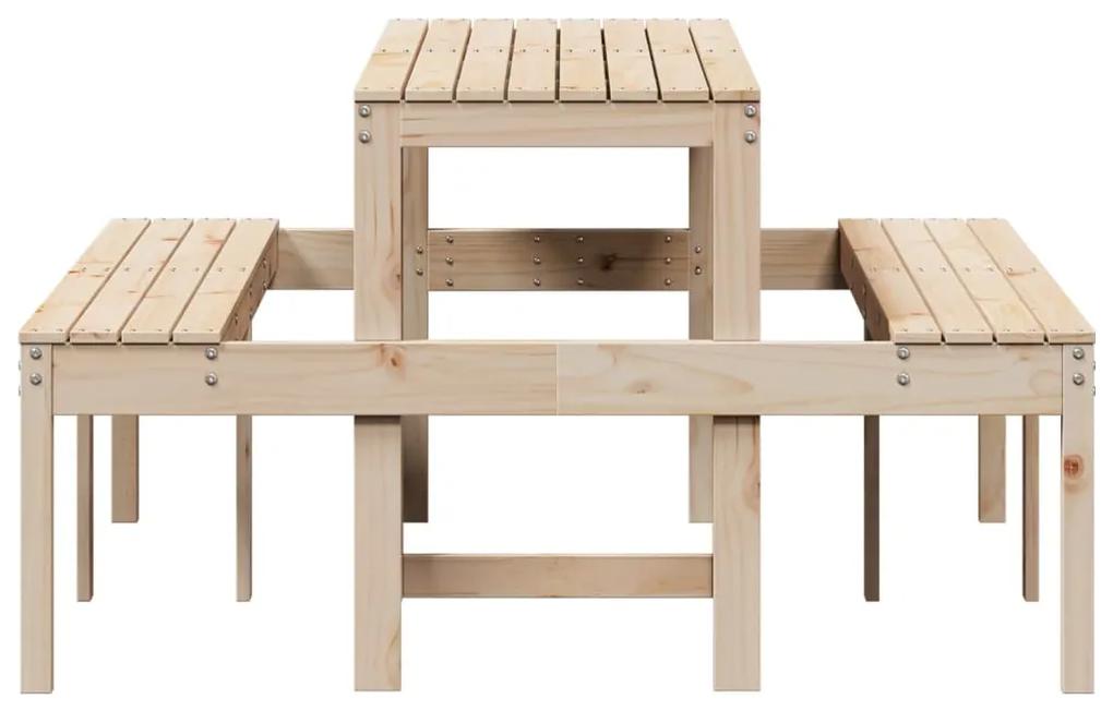 Mesa de piquenique 160x134x75 cm madeira de pinho maciça