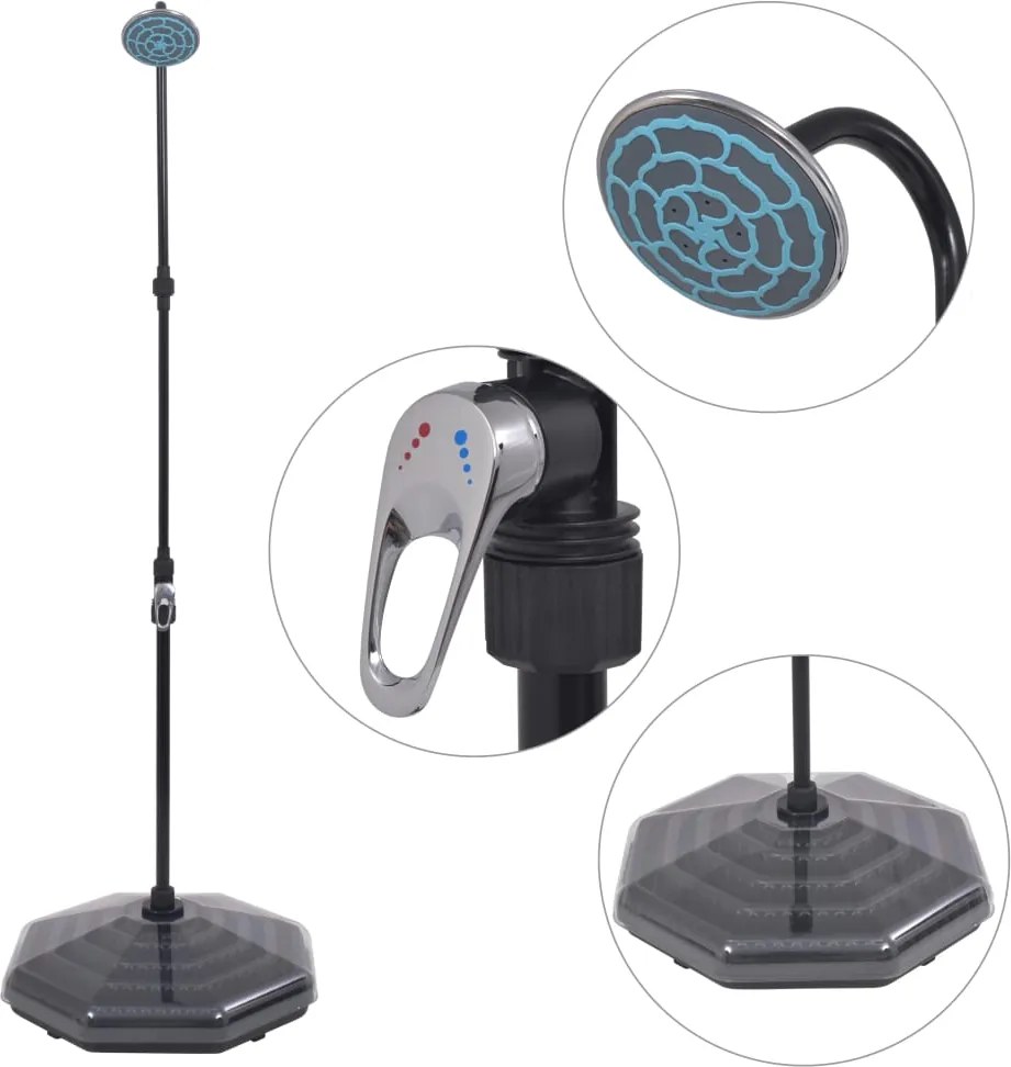 vidaXL Chuveiro solar 20 L alumínio PEAD