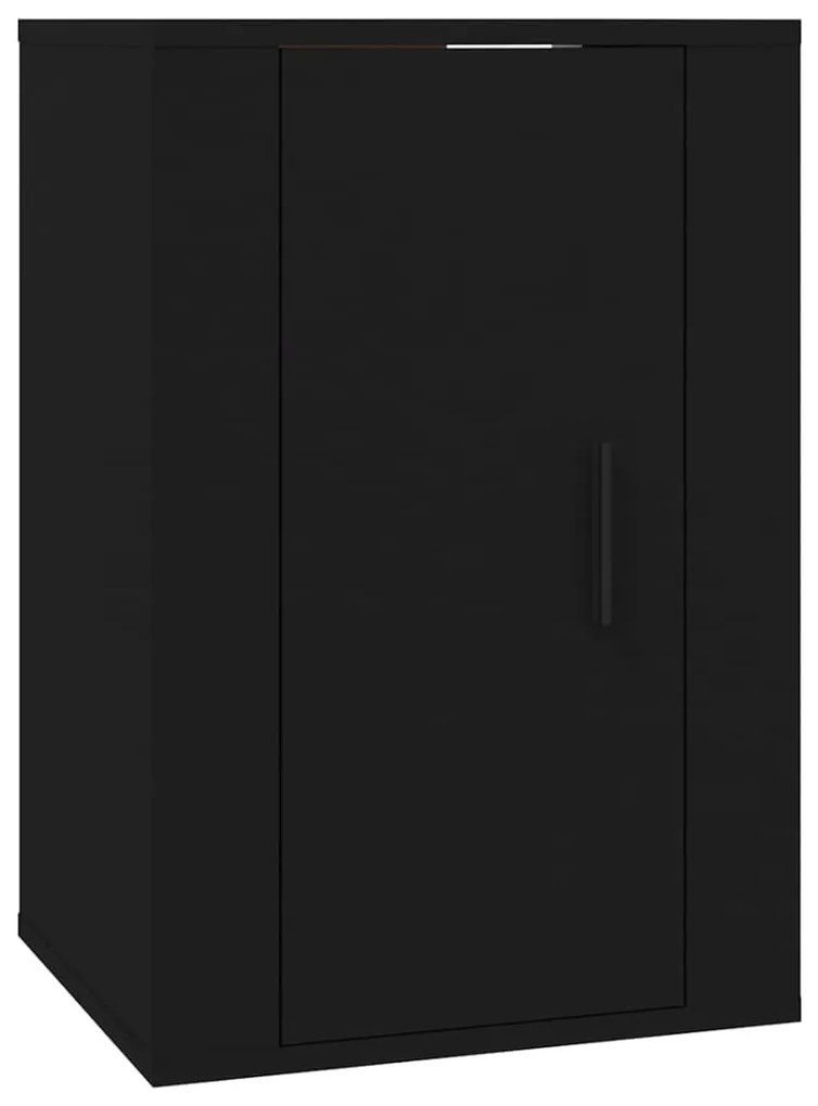 Móveis de TV de parede 2 pcs 40x34,5x60 cm preto