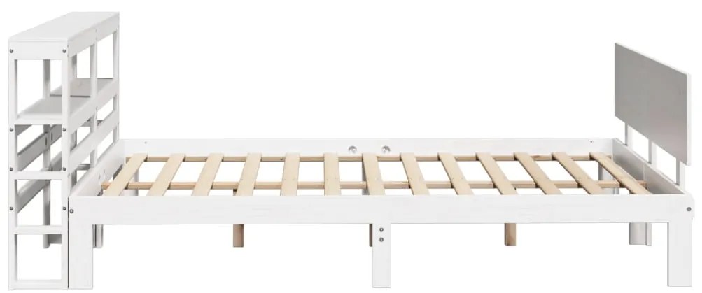 Estrutura de cama c/ cabeceira sem colchão 140x200 cm branco
