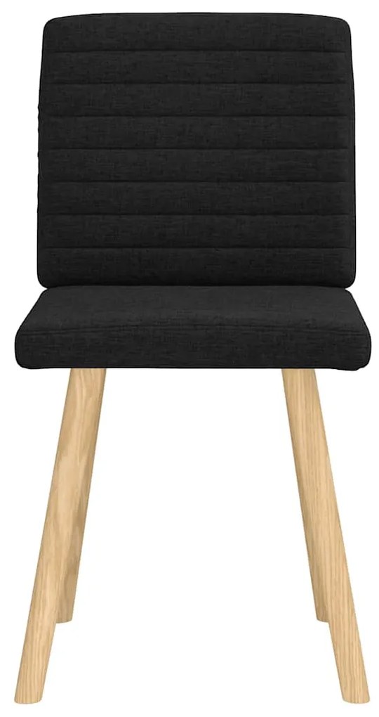 Cadeiras de jantar 2 pcs tecido preto