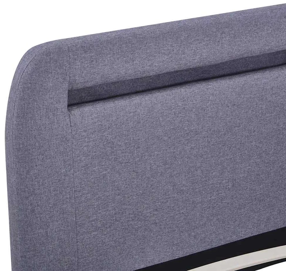 Estrutura de cama com LED sem colchão 150x200 cm tecido