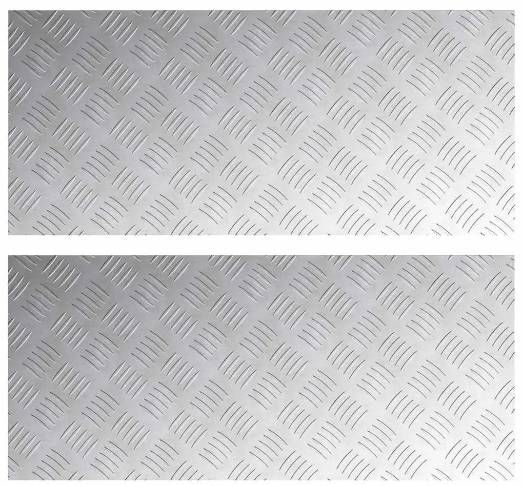 Placas de Alumínio Checker vidaXL 2 unidades Antiderrapantes 90x40 cm
