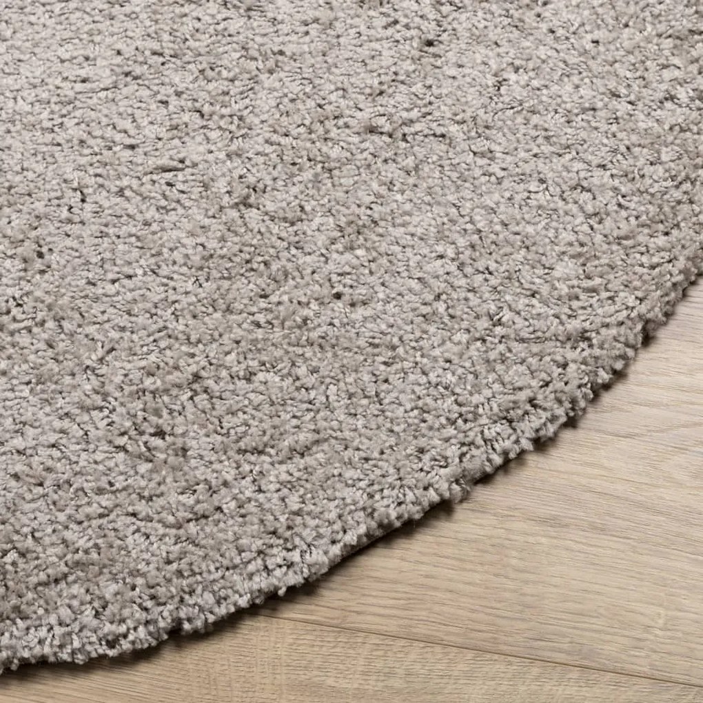Tapete shaggy de pelo alto PAMPLONA Ø 280 cm bege