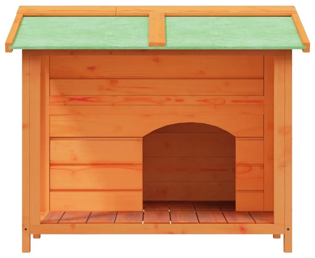 Casota para cães 96x87x80,5 cm pinho maciço castanho