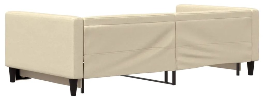 Sofá-cama com gavetão 100x200 cm tecido cor creme