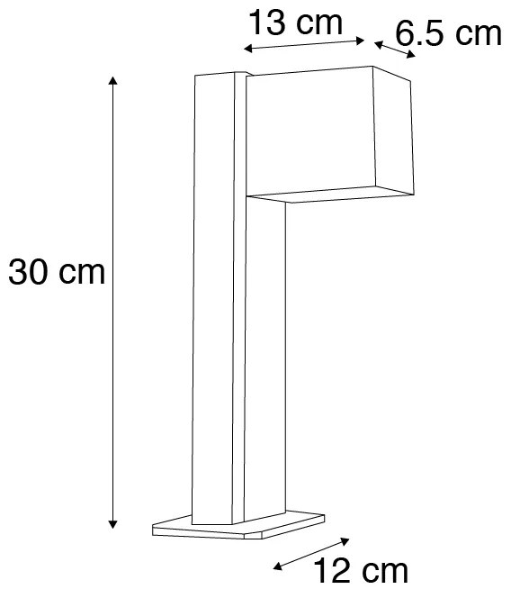 LED Candeeiro de pé exterior inteligente antracite 30 cm IP44 c/ Wi-Fi GU10 - Baleno Country / Rústico,Moderno