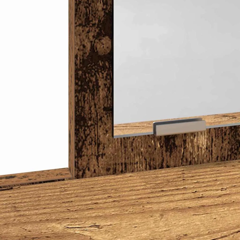 Mesa de Maquiagem vidaXL com Gavetas Madeira Antiga 100x41x140 cm