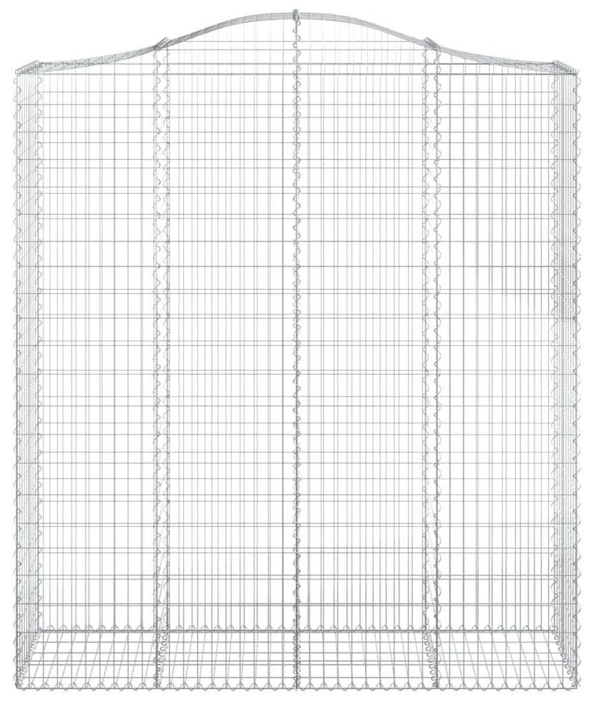 Cestos gabião arqueados 6pcs 200x50x220/240cm ferro galvanizado