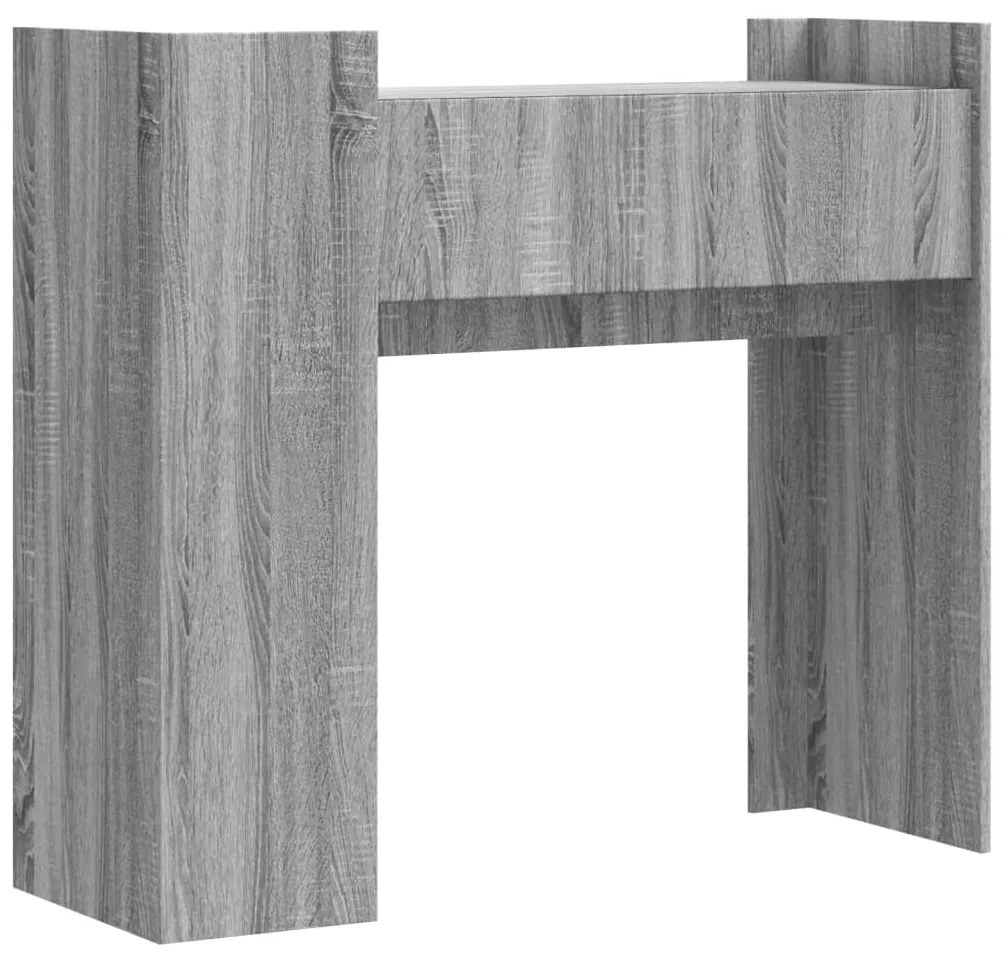 Mesa consola 100x35x90 cm derivados de madeira cinzento sonoma