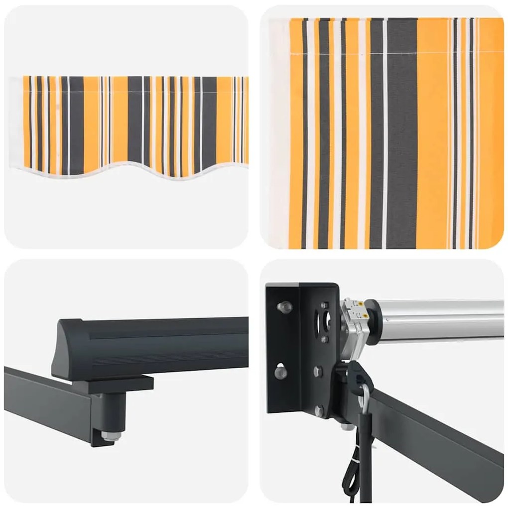 Toldo Retrátil Automático Multicolorido 350x250 cm