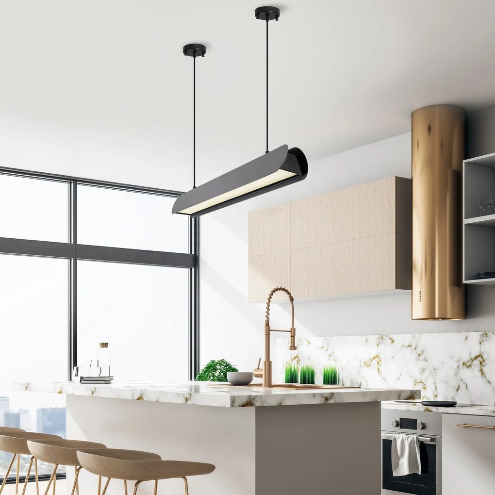 Chandelier Ens – Preto – 109 cm x 10 cm x 130 cm
