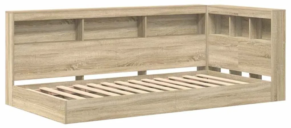 Cama Estante Carvalho Sonoma 100x200 cm - Madeira Revestida