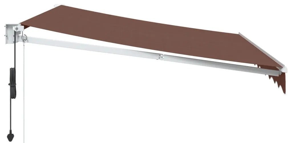 Toldo retrátil automático 300x250 cm castanho