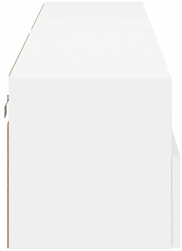 Móveis parede p/ TV 2pcs 80x30x30cm derivados de madeira branco