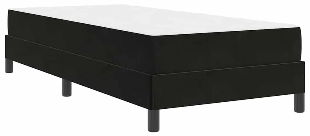 Cama box spring com colchão Preto 90 x 200 cm Veludo