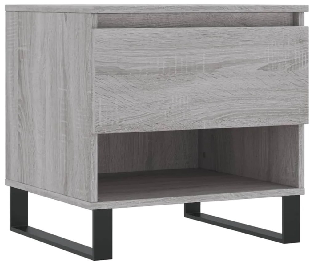 Mesas de centro 2 pcs 50x46x50cm deriv. madeira cinzento sonoma