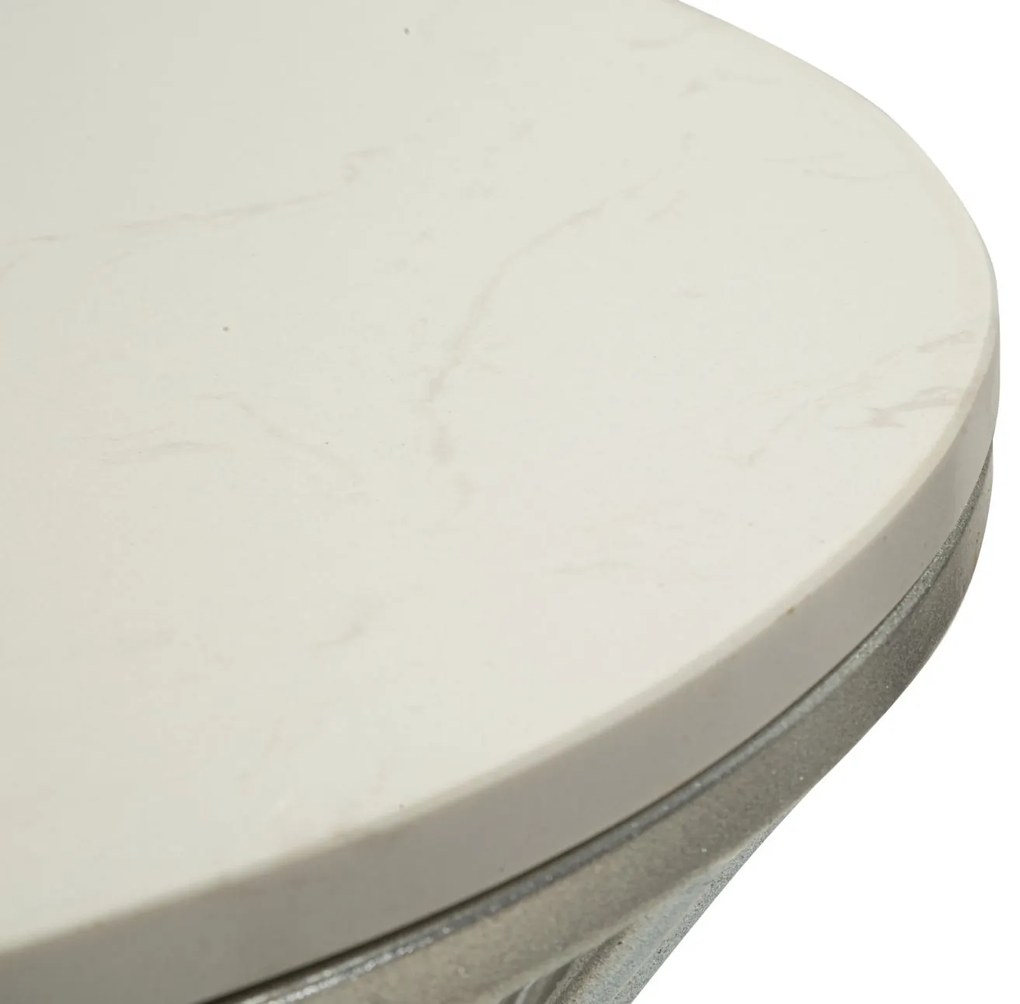 MESA DE APOIO Ø 40X79 CM PRATEADA