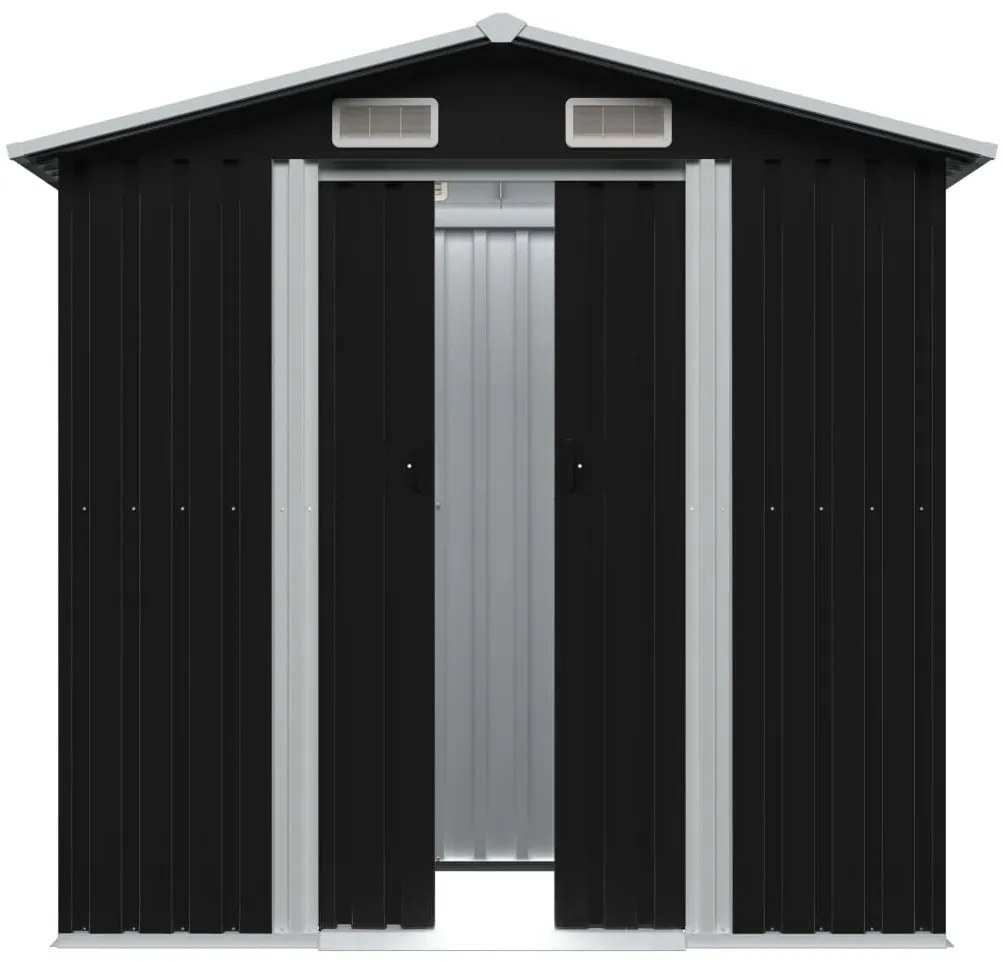 Abrigo de jardim 204x132x186 cm aço antracite