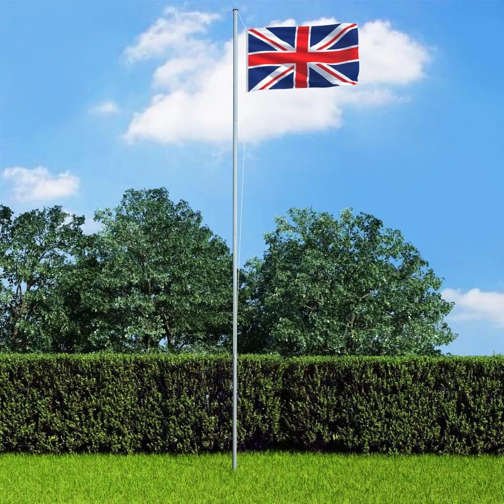 3053323 vidaXL Bandeira do Reino Unido com mastro de alumínio 6,2 m