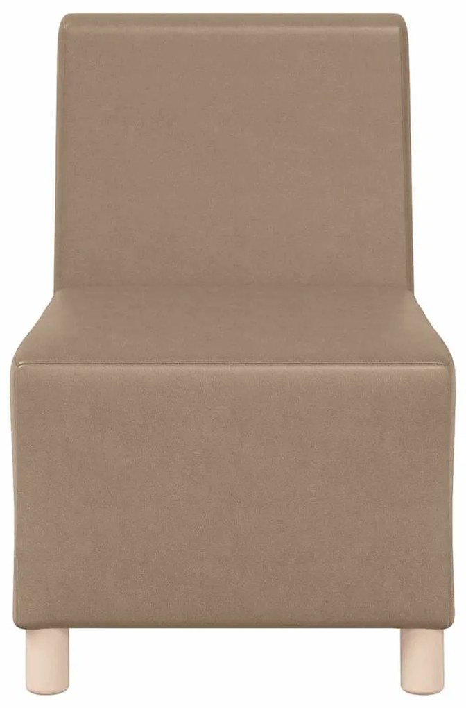 Poltrona sem braços 55 cm couro artificial cappuccino