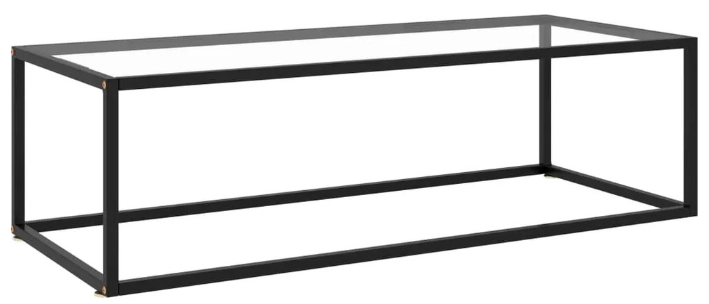 vidaXL Mesa de centro 120x60x35 cm vidro temperado preto