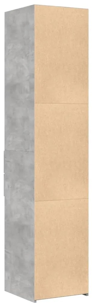 Armário alto 40x42,5x185 cm derivados de madeira cinza cimento