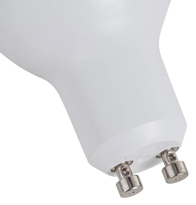 Conjunto de 5 lâmpadas LED inteligentes GU10 50mm reguláveis Opal RGBW 4.7W 400 lm 2700-6500K Zigbee
