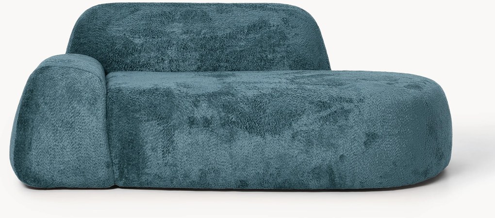 Chaise longue em teddy-bouclé Wolke (2 lugares)