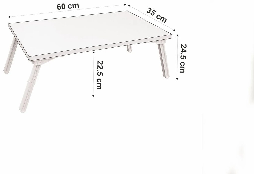 **** Secretária Elevatória para Portátil Gusto – Atlantic Pine White –