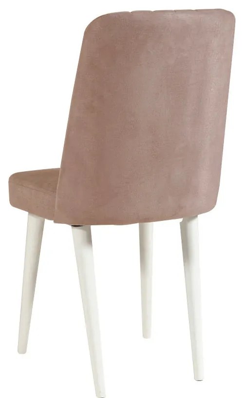 Conjunto de Mesa de Jantar Extensível e Cadeiras Vina – Branco Pedra –