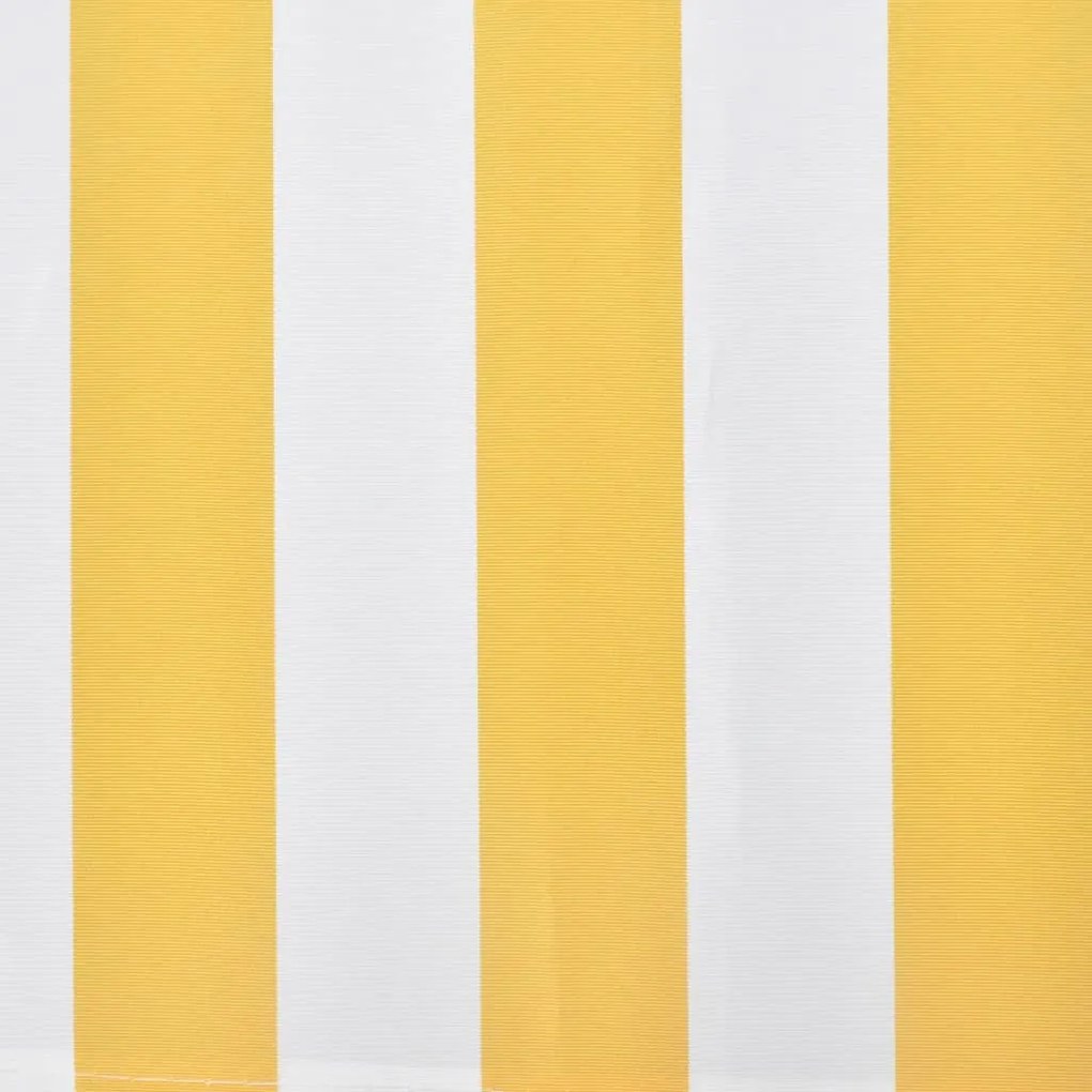 Toldo dobrável manual 300 cm amarelo/branco