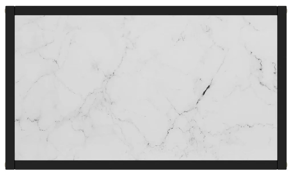 Mesa consola 60x35x75 cm vidro temperado branco